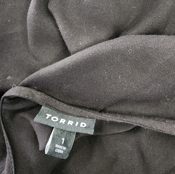 Torrid Black Challis Lace-Up Skater Dress - Picture 5 of 5